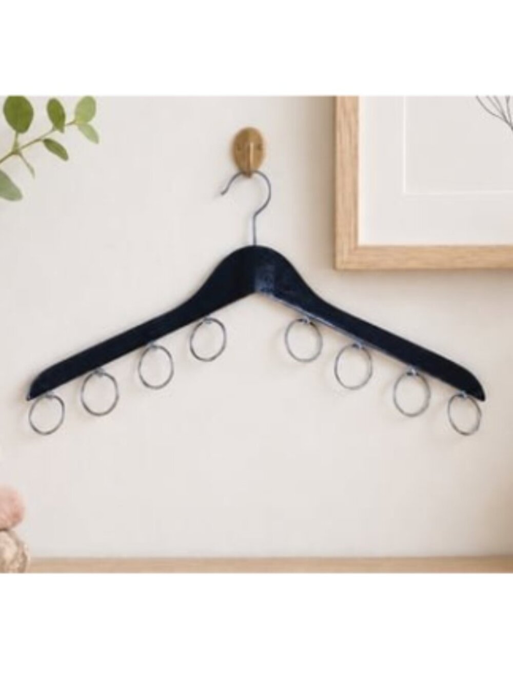 Black Wooden Scarf Hanger